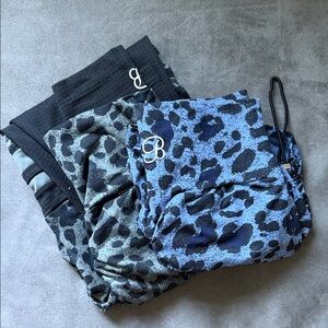 Blue and Gray Leopard Print Leggings